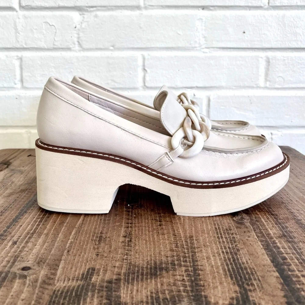 Coconuts by Matisse Louie Platform Loafers in Cream, SZ 8 EUC - Picture 2 of 9